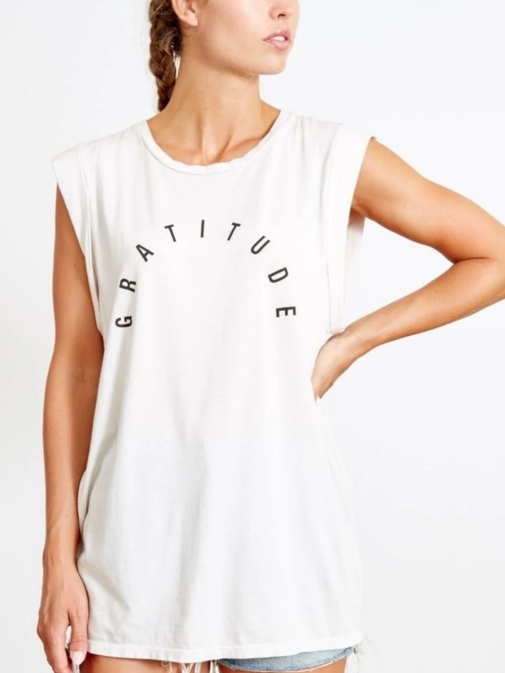 Good Hyouman Gratitude Racerback Tank Top Women’s Large